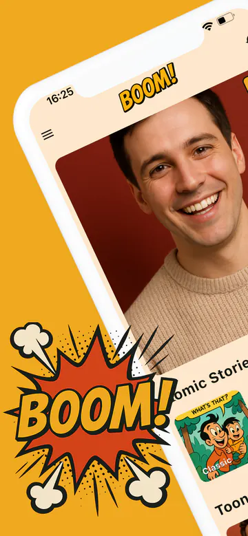 BOOM comic created from a photo