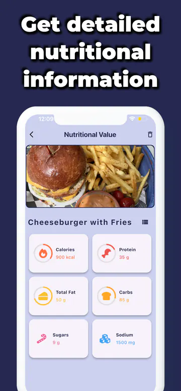Calco nutrition result screen
